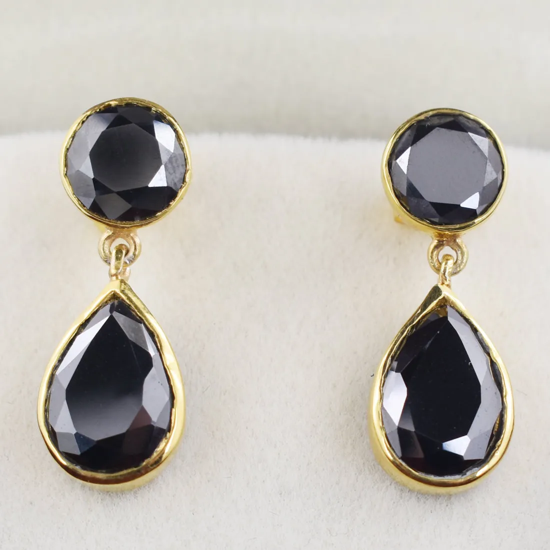 7 Carat Black Diamond Earrings Dangler Style In Sterling Silver, Stunning Collection with Great Sparkle
