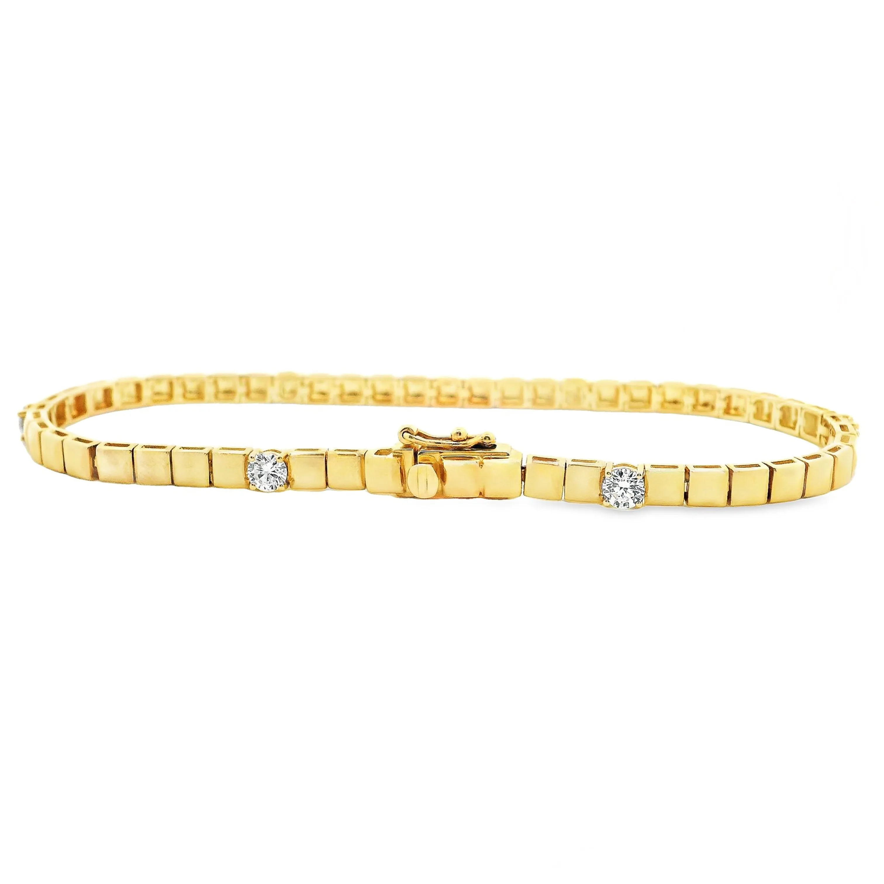.87ct 14k Yellow Gold Diamond Bracelet