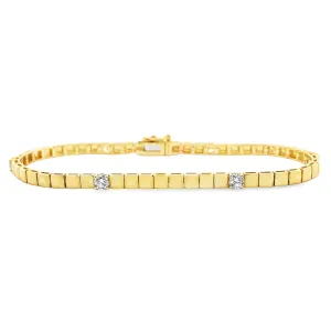 .87ct 14k Yellow Gold Diamond Bracelet