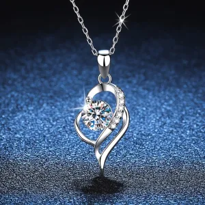 925 Silver Heart Necklace for Wife, Girlfriend - Birthday Anniversary Gift
