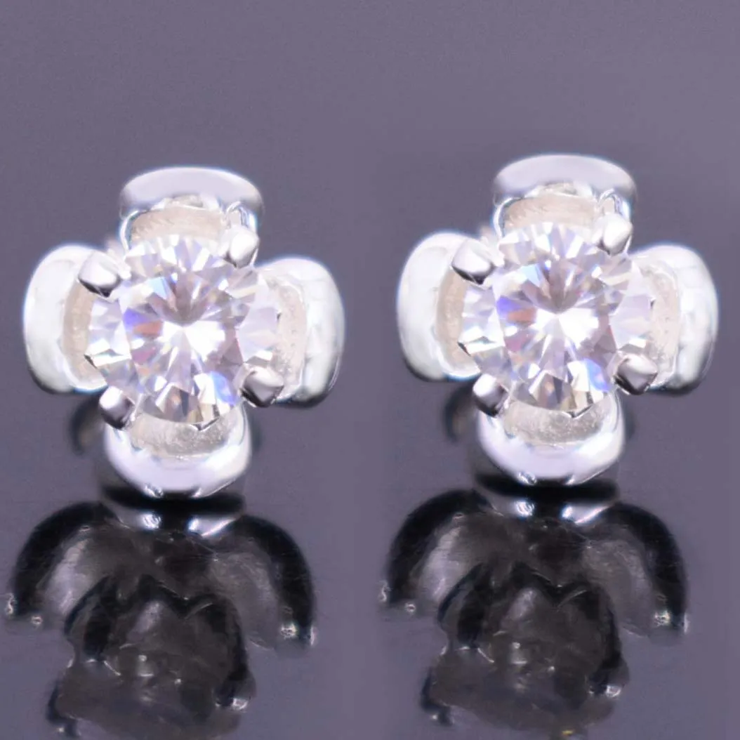 AAA Quality 2.00 Ct Beautiful Off-White Diamond Solitaire Studs. Ideal Gift for Anniversary, Birthday