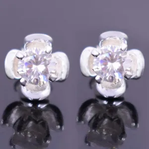 AAA Quality 2.00 Ct Beautiful Off-White Diamond Solitaire Studs. Ideal Gift for Anniversary, Birthday