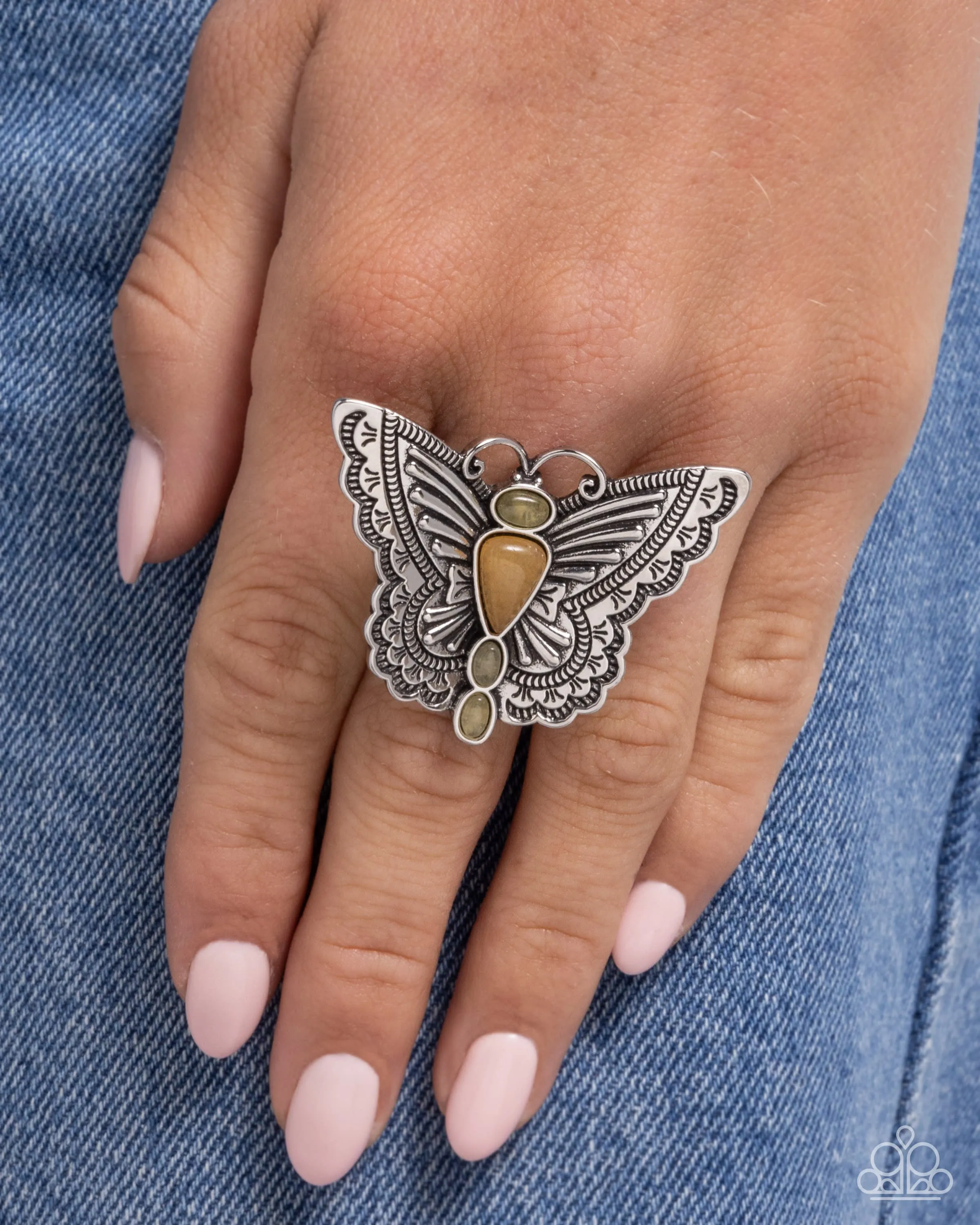 Adolescent Aerial - Orange - Butterfly - Ring