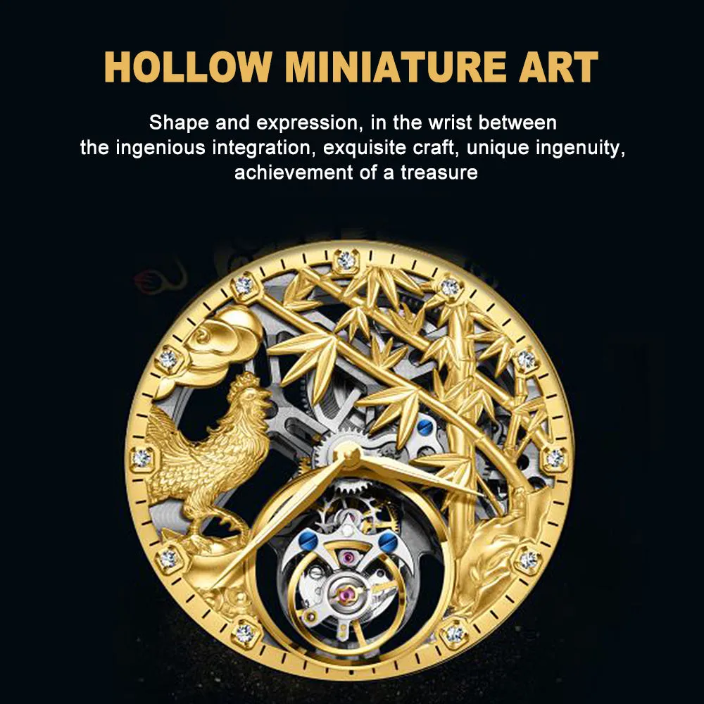 AESOP Zodiac Skeleton Tourbillon Chicken Watch 7072