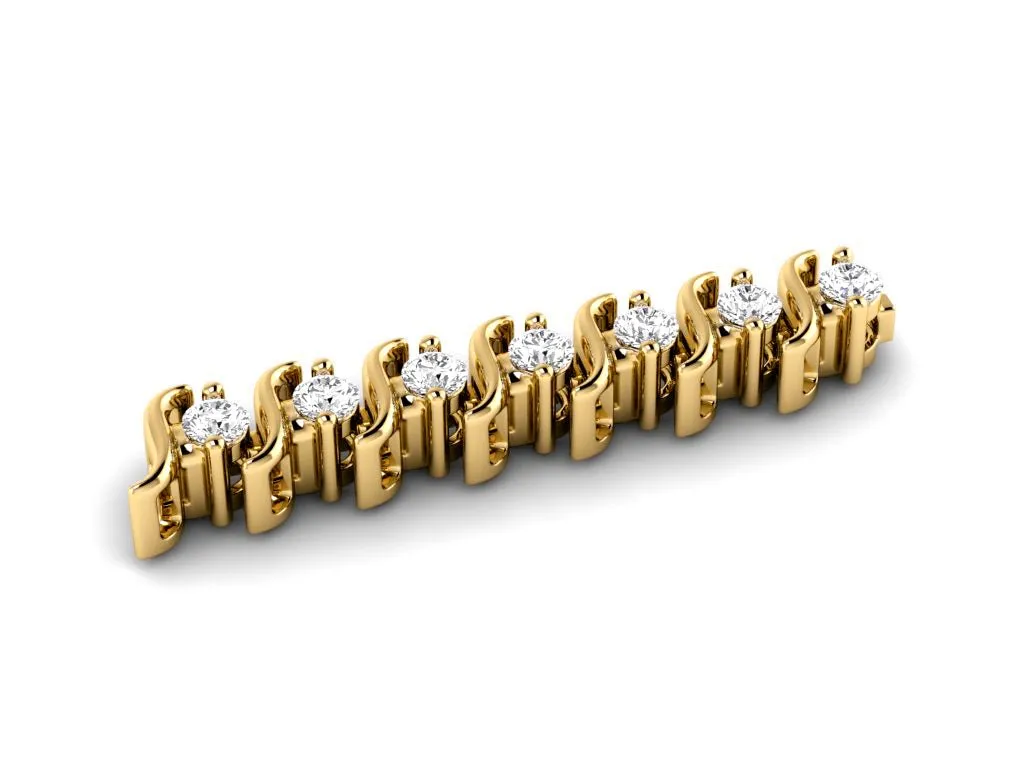 Affordable 1.00CT Round cut Diamond Tennis Bracelet in 14KT Yellow Gold