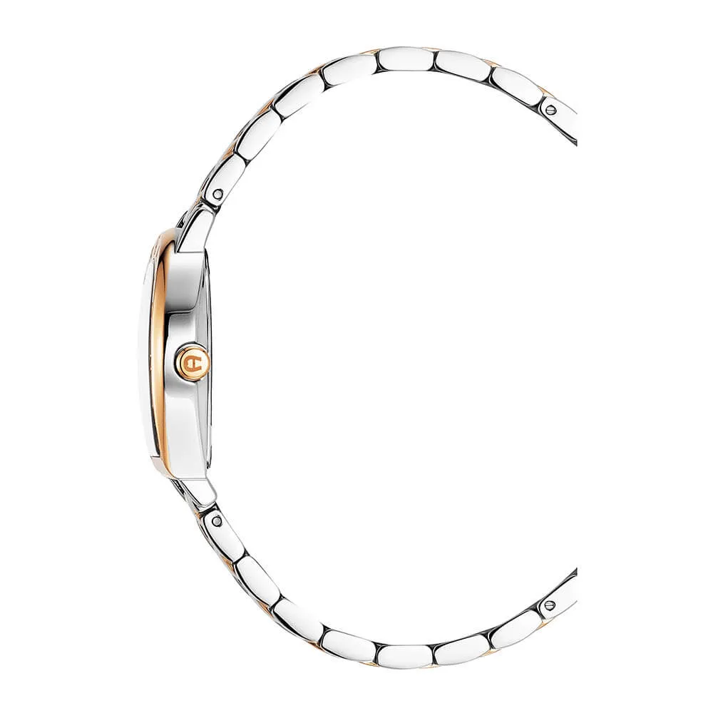Aigner Daiana Ladies Blue Dial Silver/Rose Gold Stainless Steel Watch