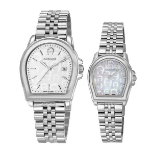 Aigner Verona His & Her Stainless Steel Pair Watch Set