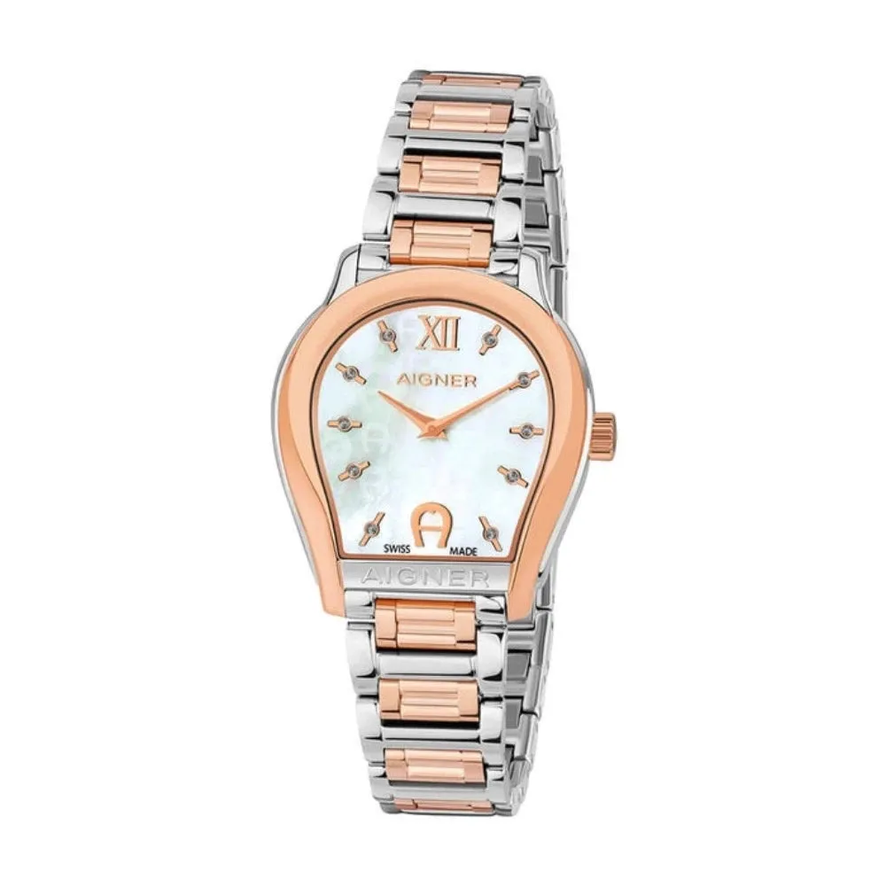 Aigner Women  Vicenca Watch Stainless Steel/Rose Gold Plated Case /Bracelet  With MOP Dial