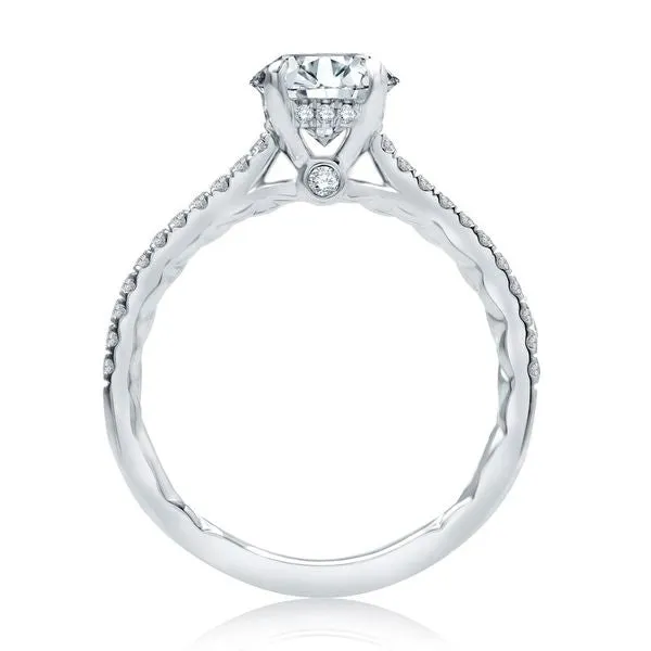 A.Jaffe Engagement Rings Peek-A-Boo Pave Profile Diamond Quilted Engagement Ring ME2029Q/124