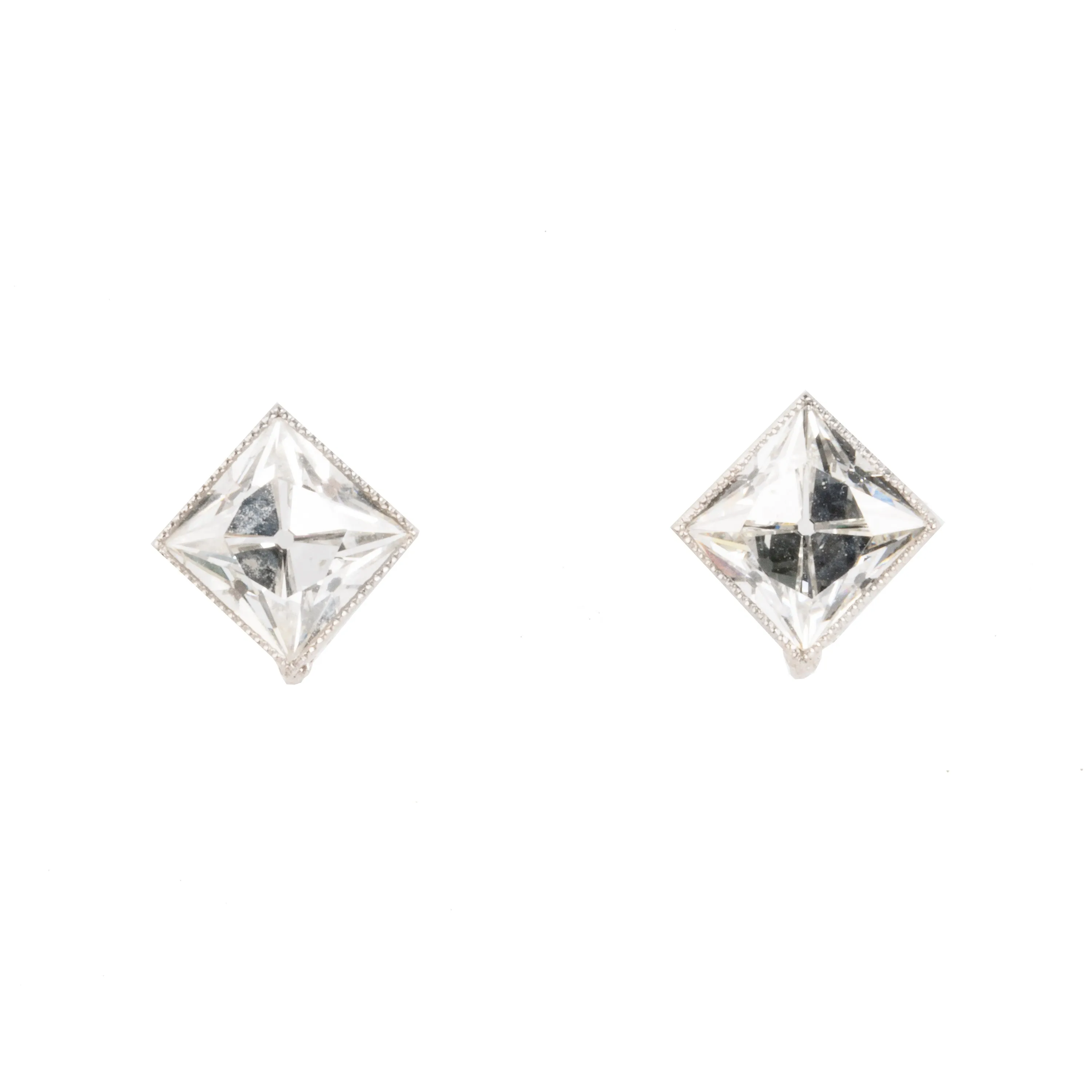 Antique Fancy Yellow Diamond Earrings