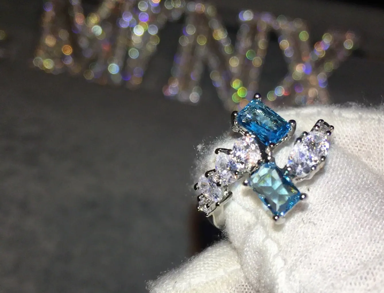 Aquamarine Ring | Aquamarine Diamond Ring | Aquamarine Emerald Ring |  Aquamarine Engagement Ring | Blue Diamond Ring | Blue Tourmaline Ring