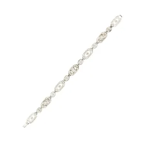Art Deco 10k/Platinum Diamond Filigree Bracelet