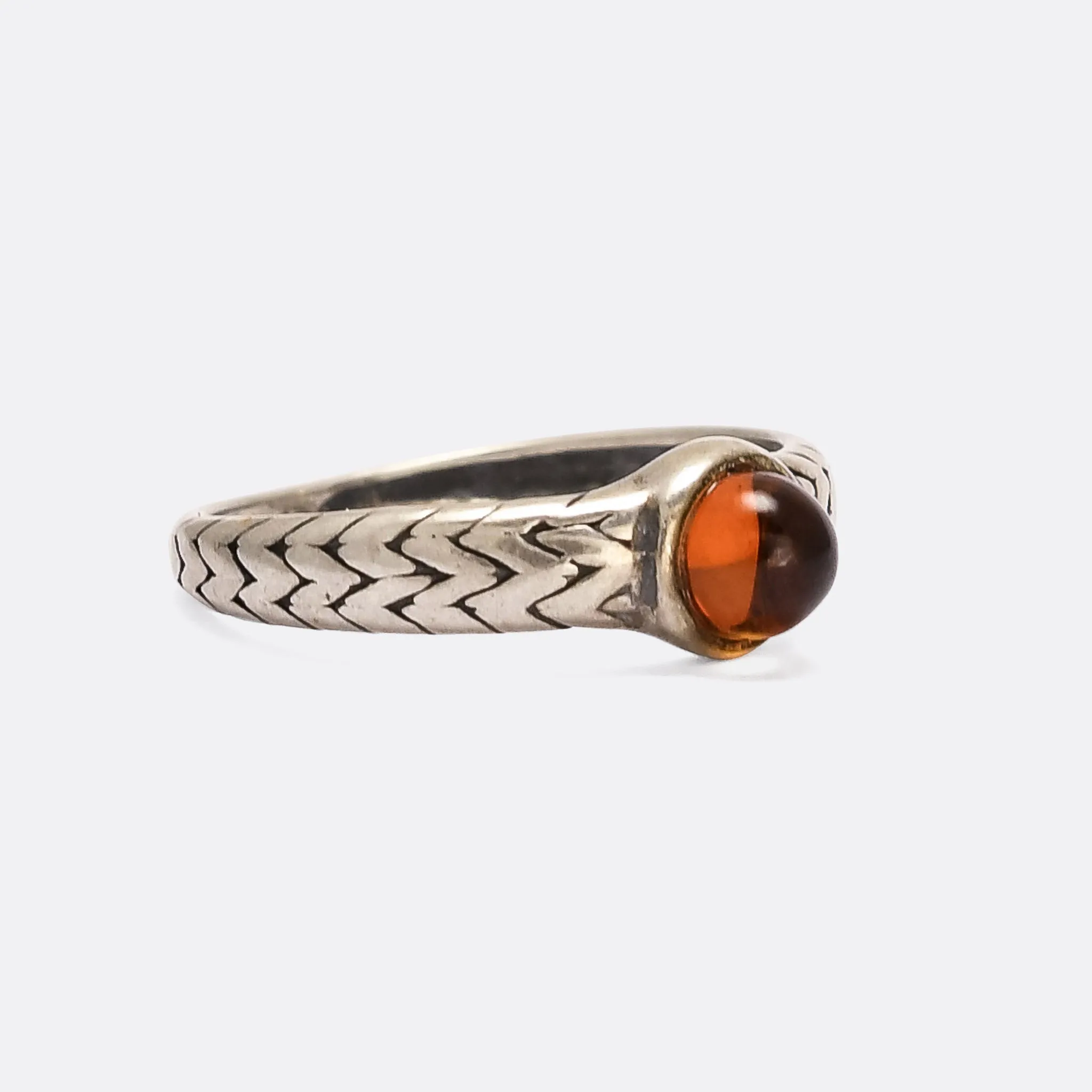 Art Deco Amber Solitaire Ring