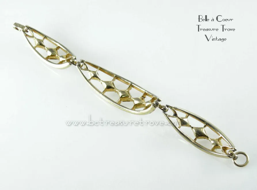 Art Deco Design Coro Rhinestone Bracelet 1953 Patent Alfred Katz