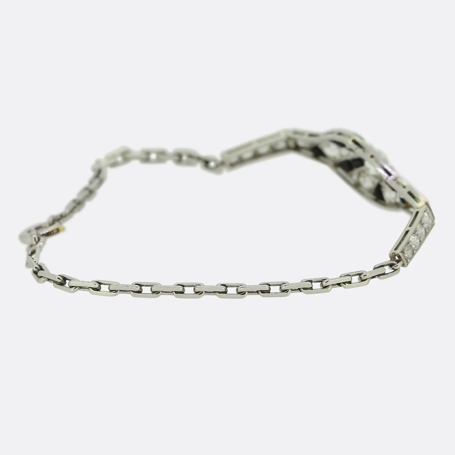 Art Deco Diamond and Onyx Bracelet