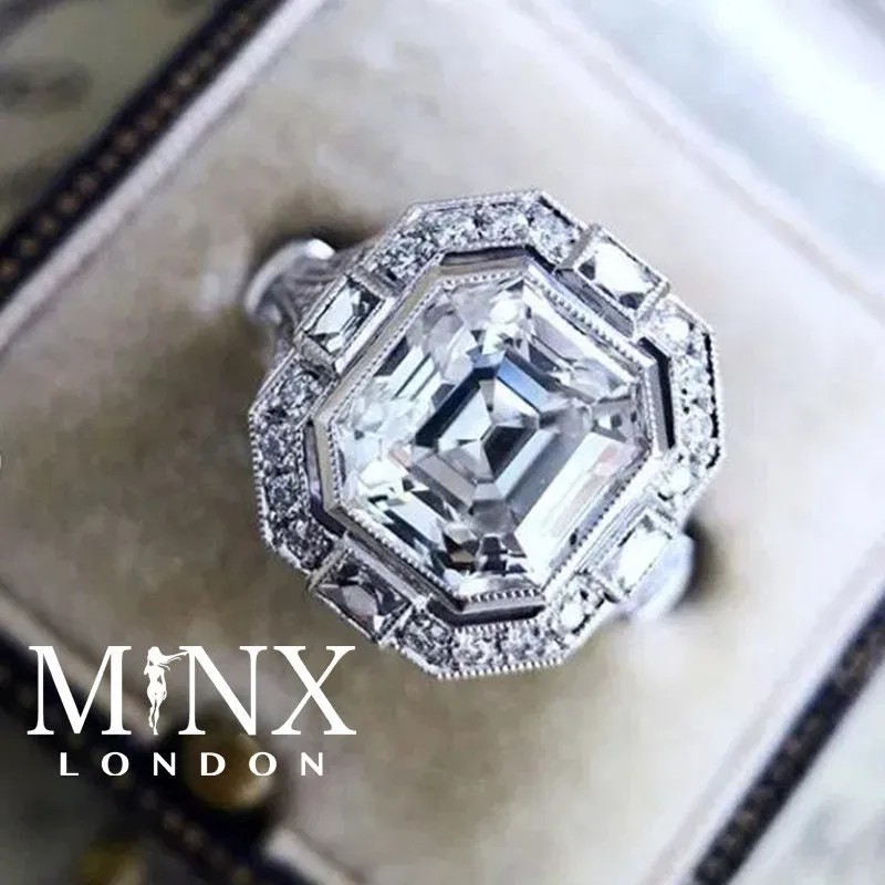 Asscher Diamond Ring | Vintage Diamond Ring