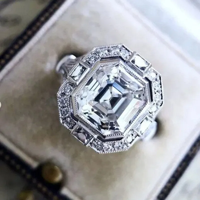 Asscher Diamond Ring | Vintage Diamond Ring