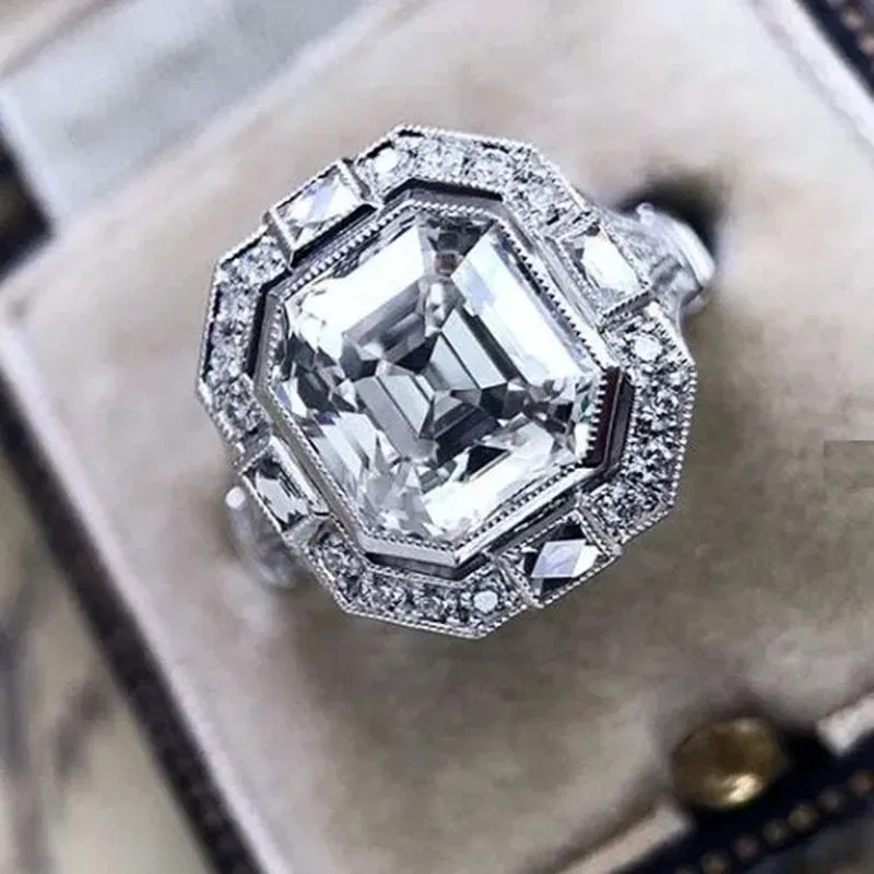 Asscher Diamond Ring | Vintage Diamond Ring