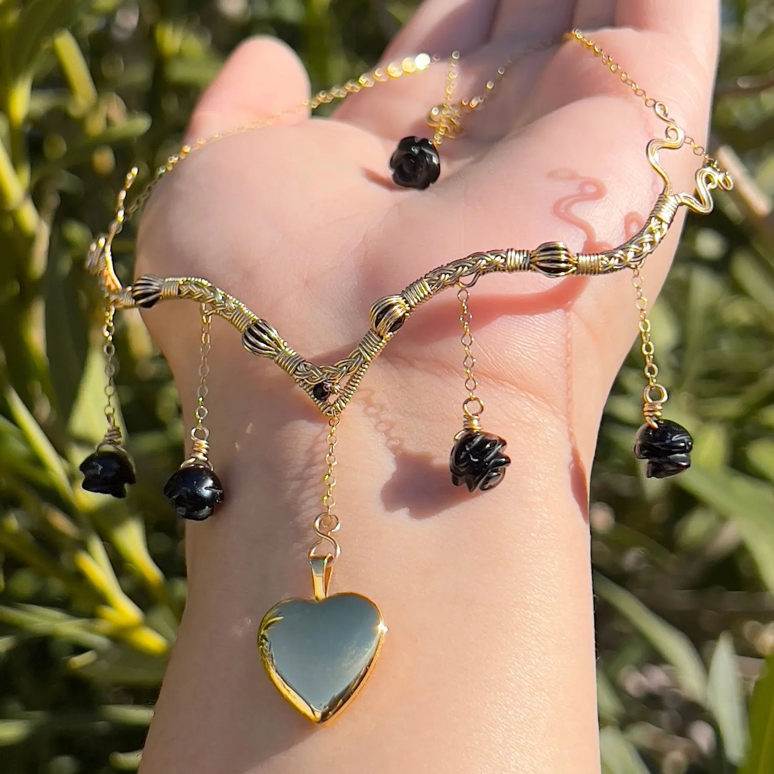 Astraea Lovers Locket Black Onyx 14KGF ✵ READY TO SHIP ✵