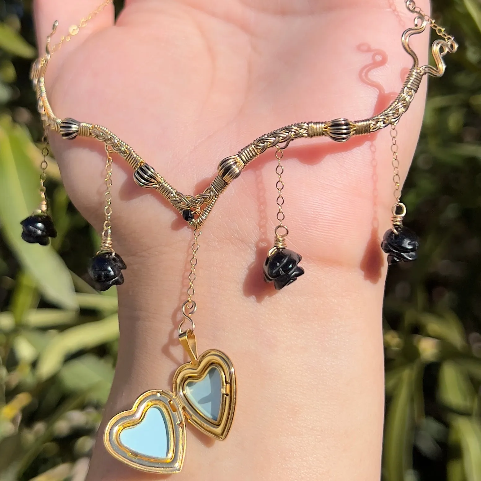 Astraea Lovers Locket Black Onyx 14KGF ✵ READY TO SHIP ✵