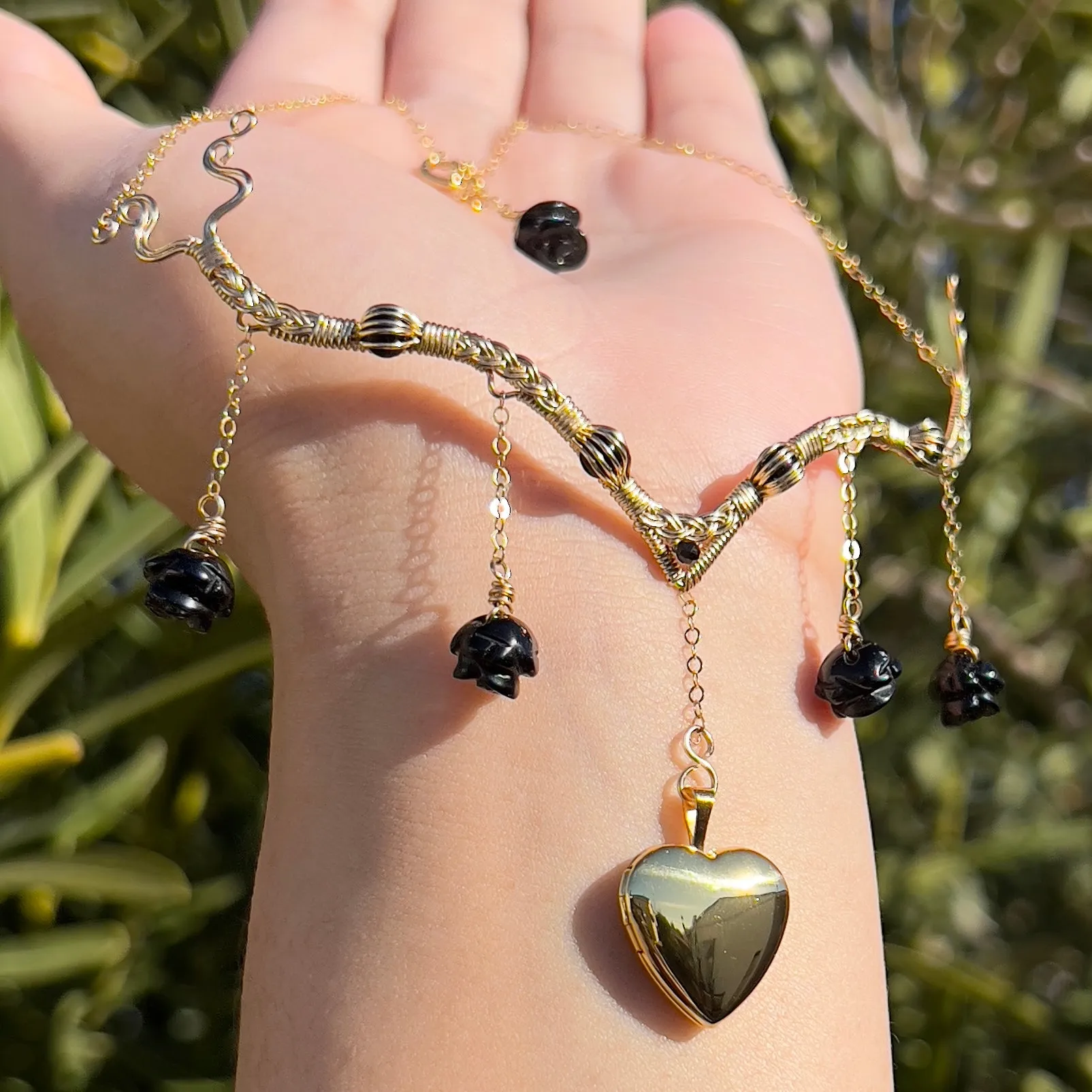 Astraea Lovers Locket Black Onyx 14KGF ✵ READY TO SHIP ✵