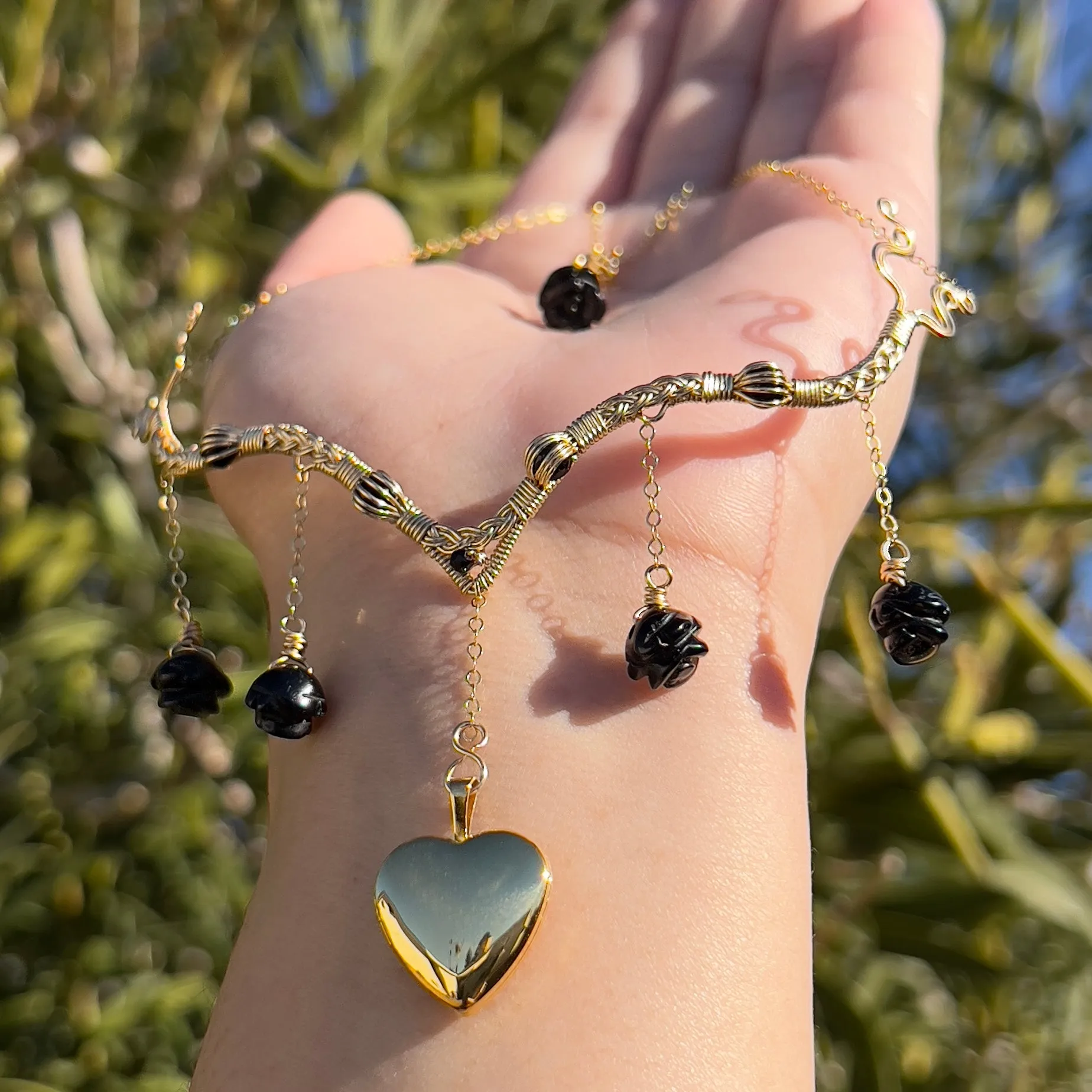 Astraea Lovers Locket Black Onyx 14KGF ✵ READY TO SHIP ✵