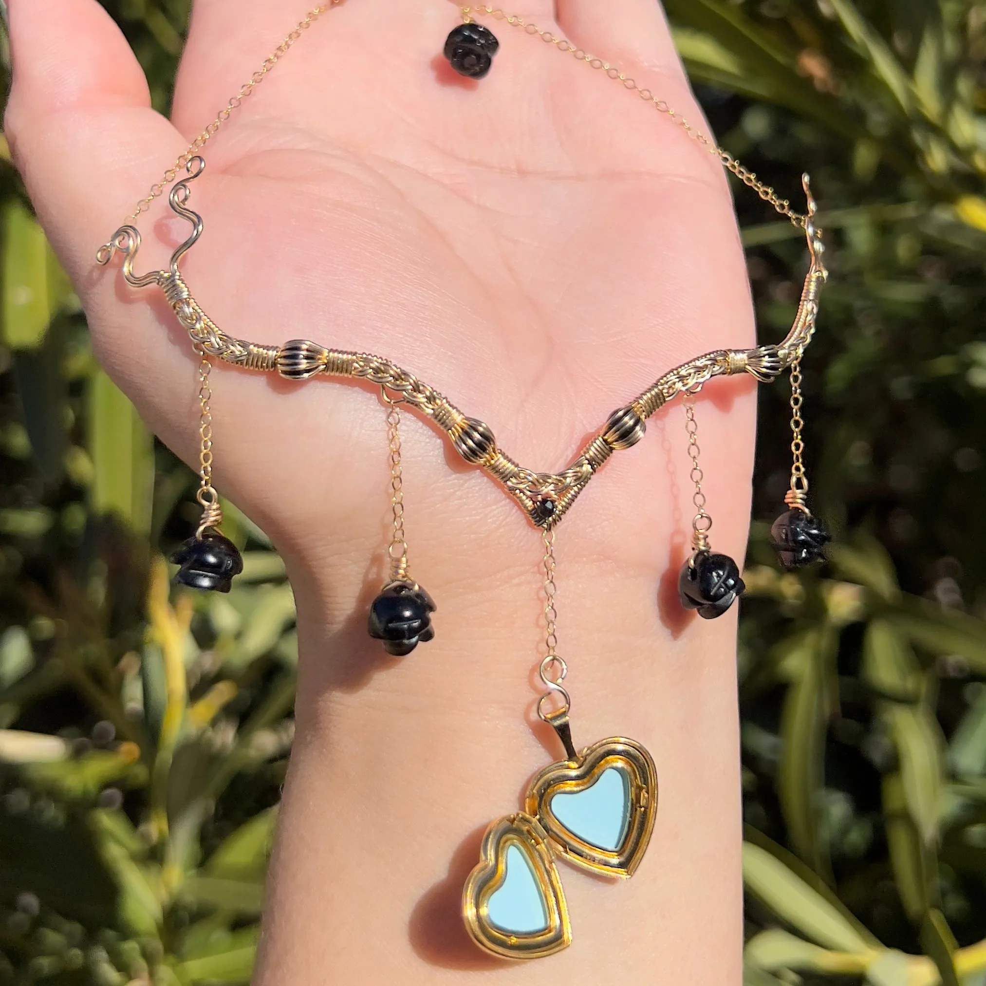 Astraea Lovers Locket Black Onyx 14KGF ✵ READY TO SHIP ✵