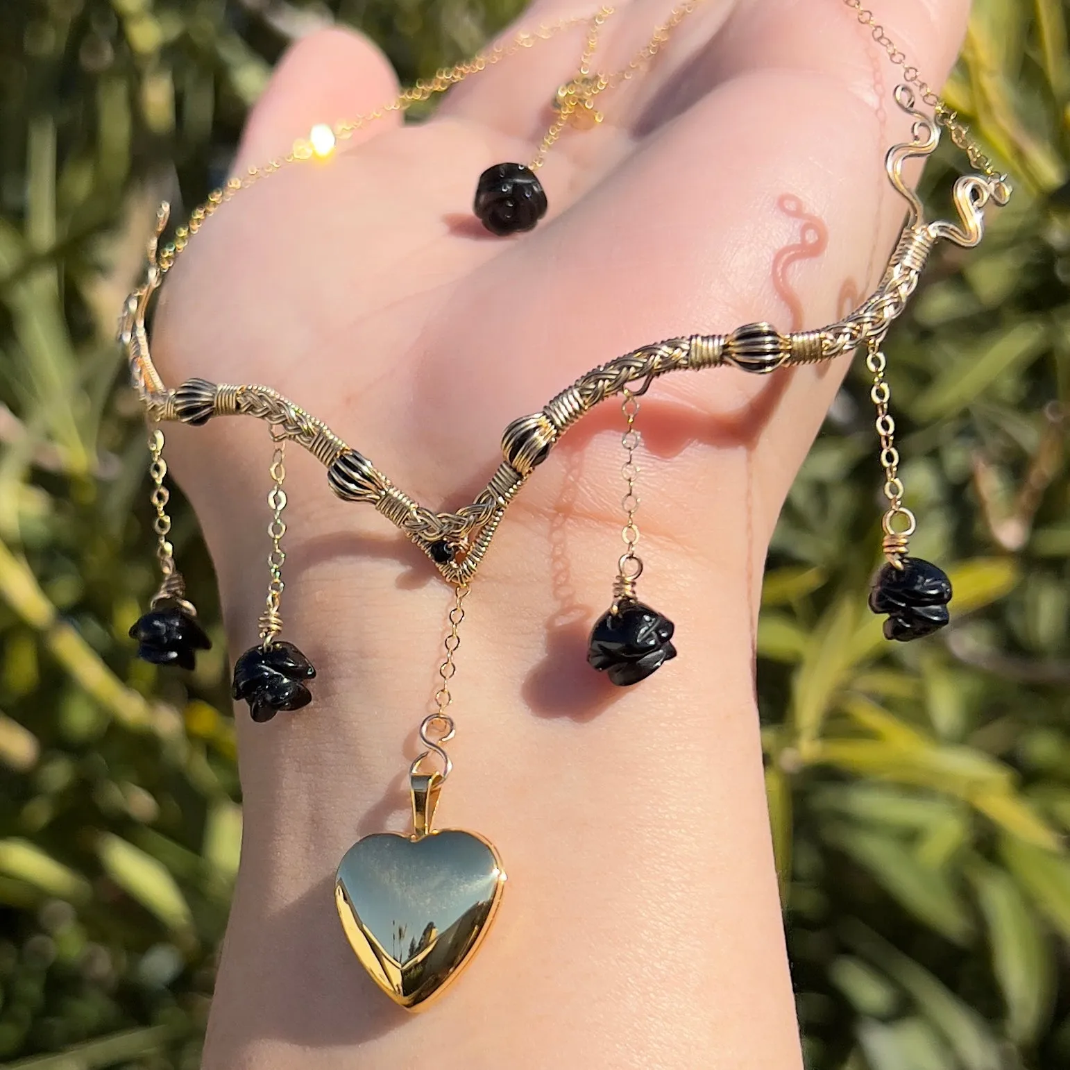 Astraea Lovers Locket Black Onyx 14KGF ✵ READY TO SHIP ✵