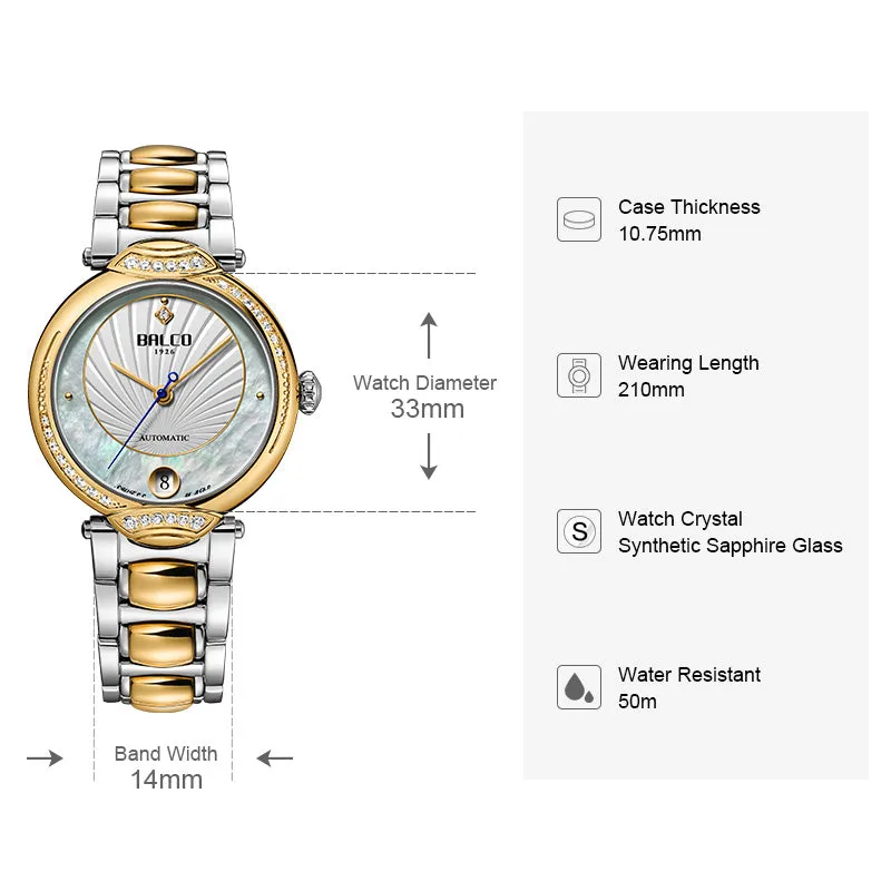BALCO Mechanical Watches For Women Luxury Wristwatch