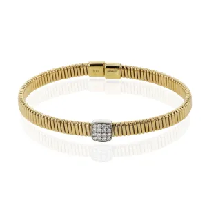 Bangle in 18k Gold with Diamonds