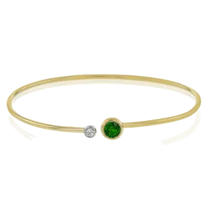 Bangle in 18k Gold with Diamonds