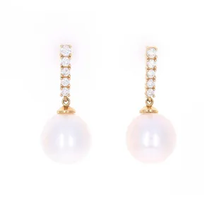Bar Studs with Pearl Drop