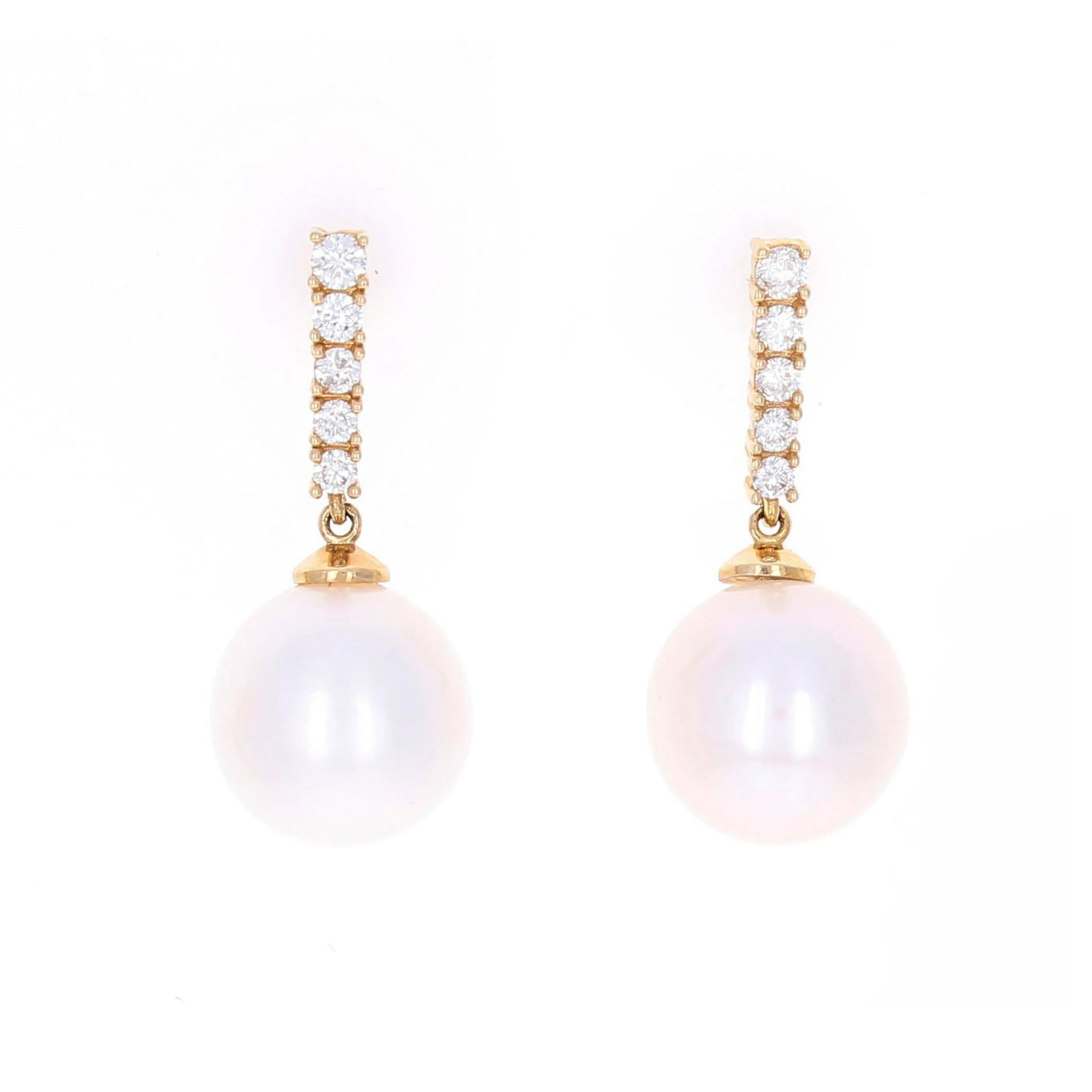 Bar Studs with Pearl Drop