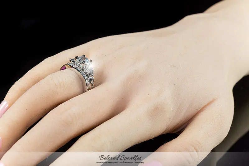 Bella 7mm Round Triplet Engagement Ring Set | 1.4ct | 2.5ct