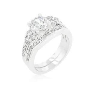 Bella 7mm Round Triplet Engagement Ring Set | 1.4ct | 2.5ct