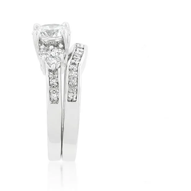 Bella 7mm Round Triplet Engagement Ring Set | 1.4ct | 2.5ct