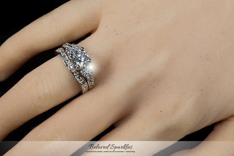 Bella 7mm Round Triplet Engagement Ring Set | 1.4ct | 2.5ct