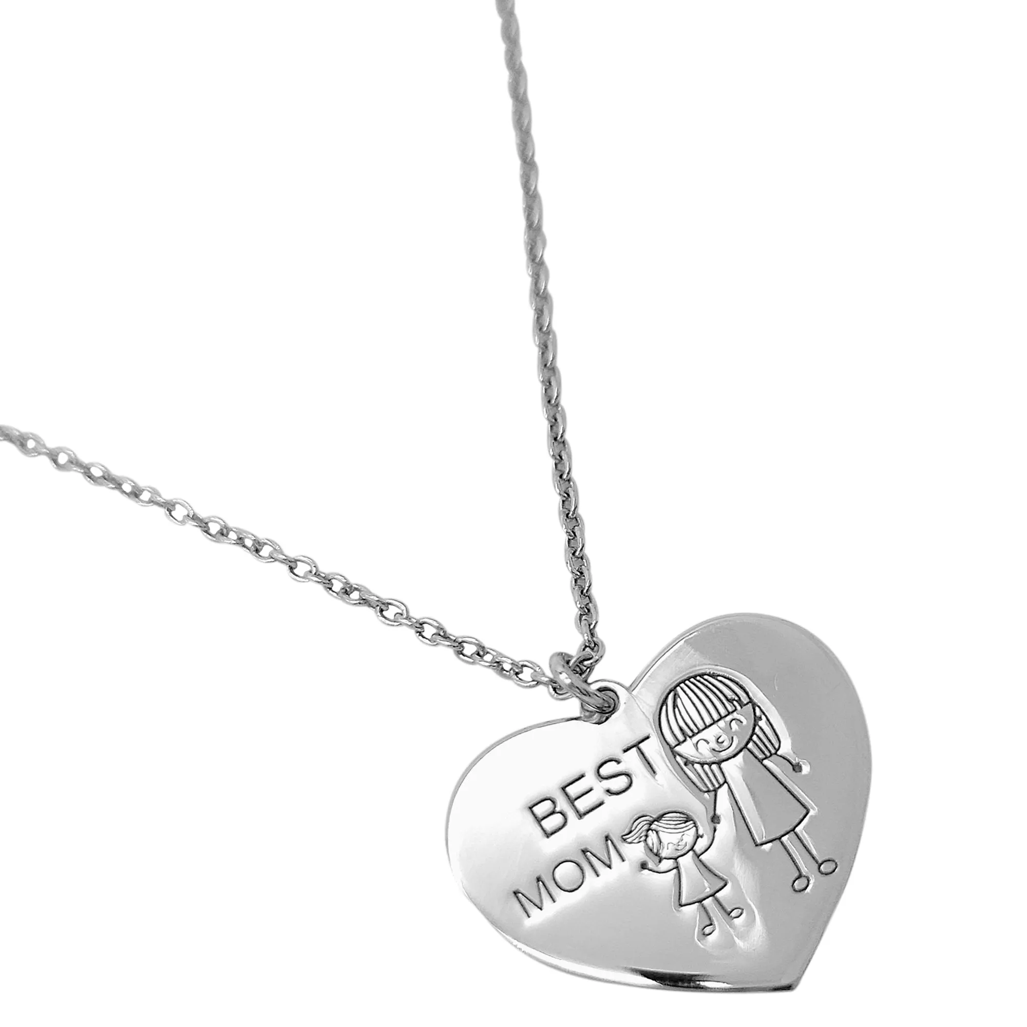 Best Mom Heart Necklace
