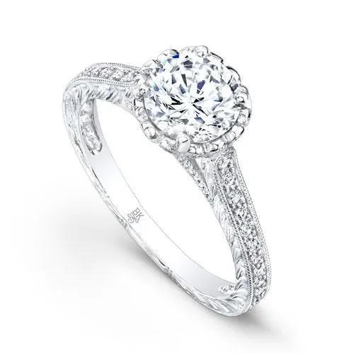 Beverley K 14k White Gold 0.44ct Diamond Semi-Mount Engagement Ring