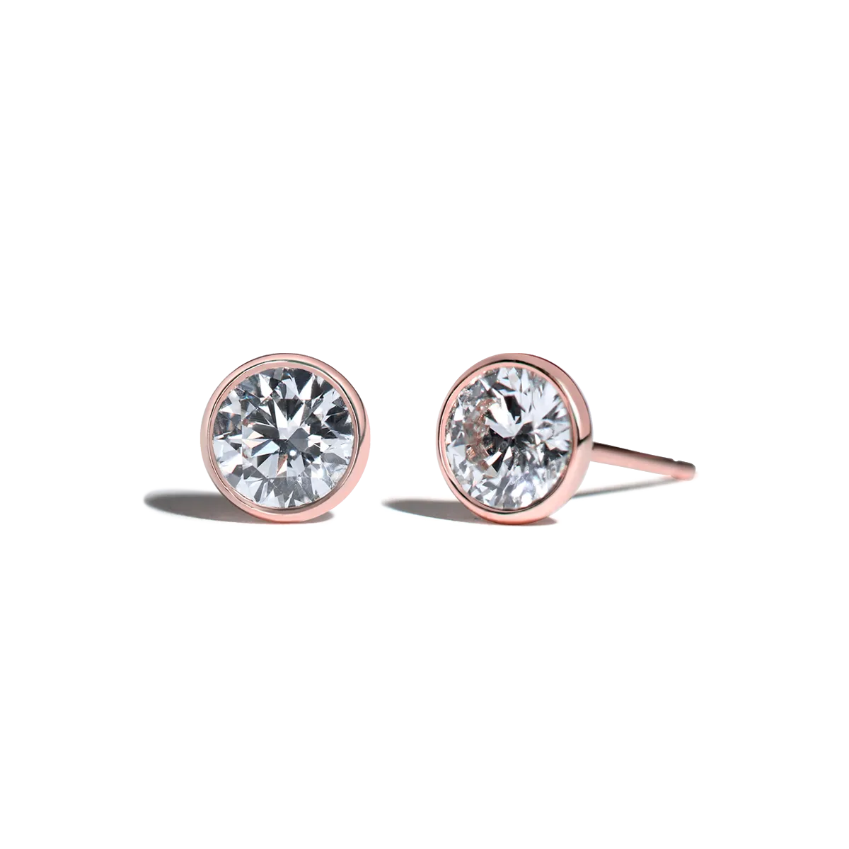 Bezel Diamond Studs