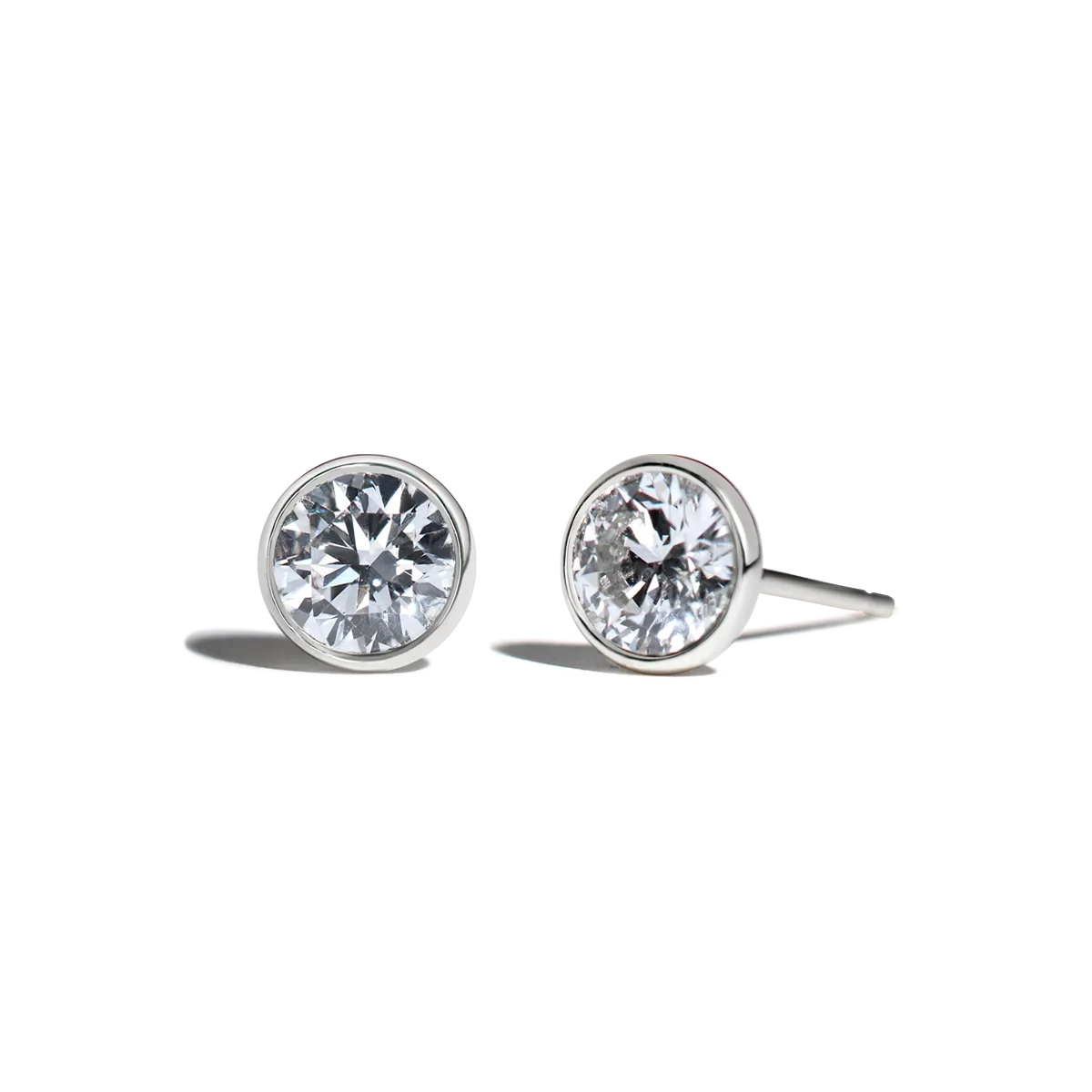 Bezel Diamond Studs