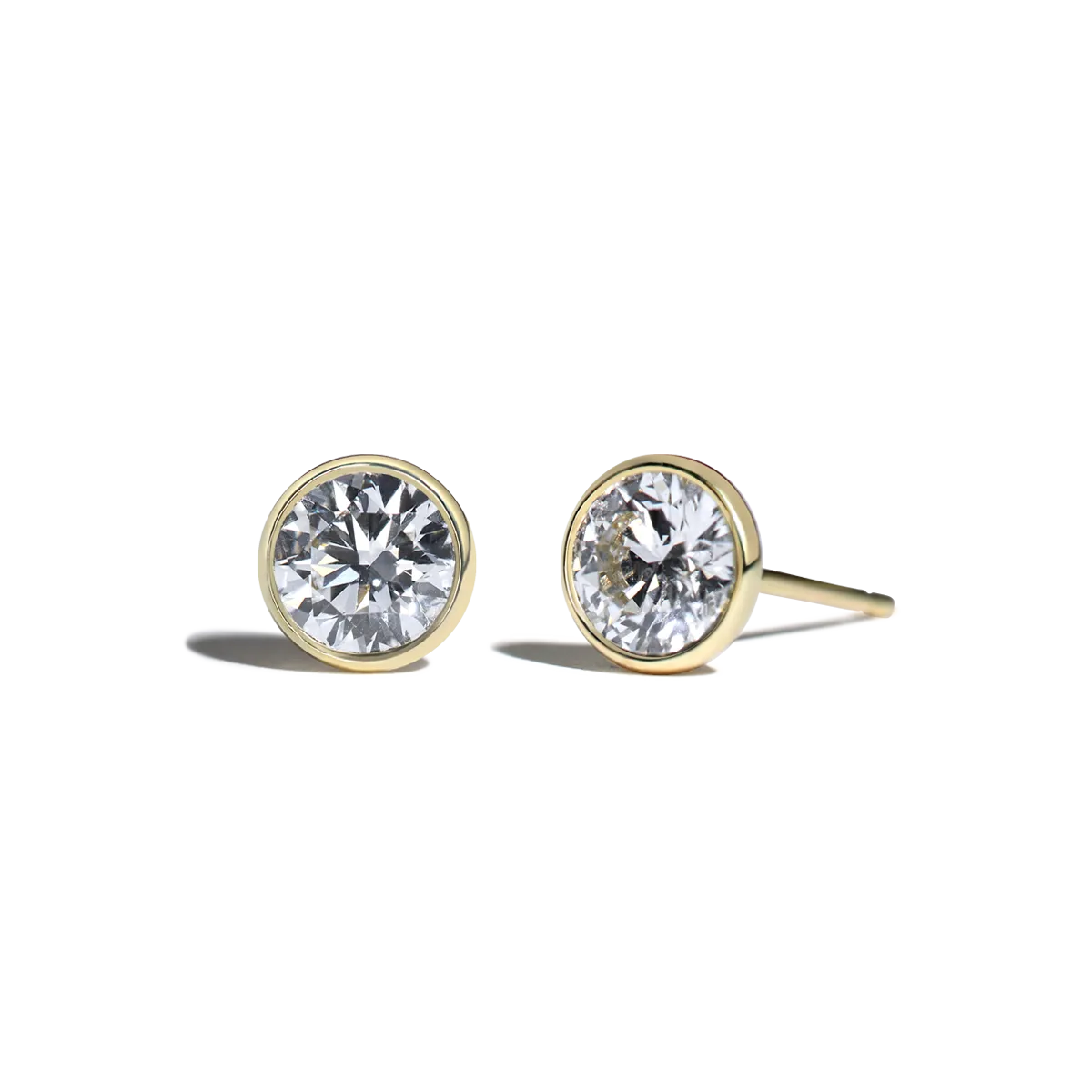 Bezel Diamond Studs