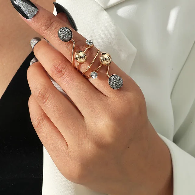 Big White Pearl Flower Ring Women Engagement Jewelry