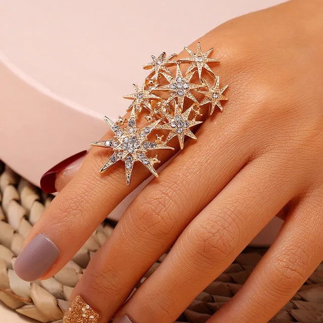 Big White Pearl Flower Ring Women Engagement Jewelry