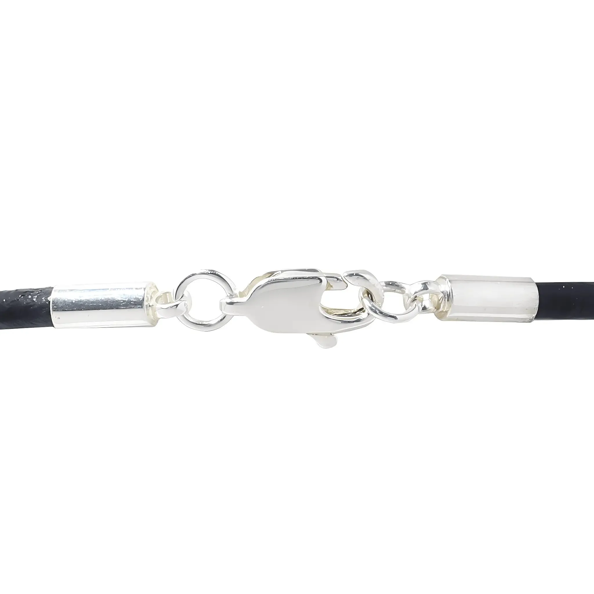 Black Cord Heart Bisexual LGBTQ Necklaces ()