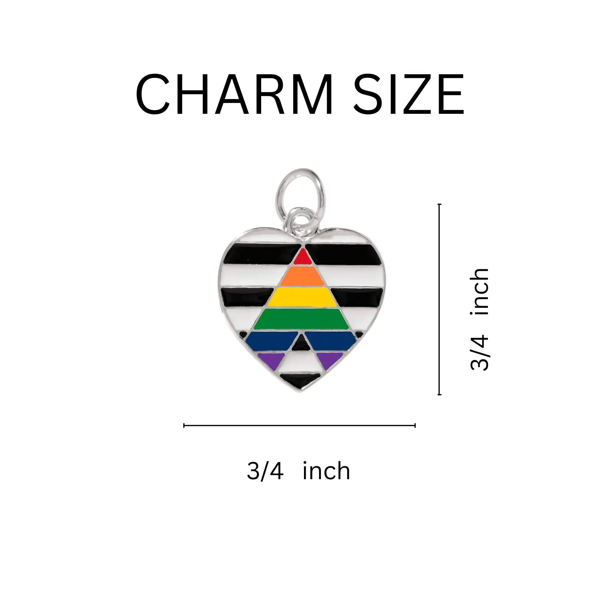 Black Cord Straight Ally LGBTQ Pride Heart Necklaces ()