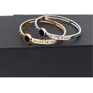 Black Stone Roman Diamond Bracelet