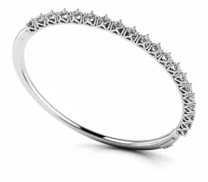 Blossoming Florals Diamond Bangle with 1.44 ct.(finished) 2.5mm