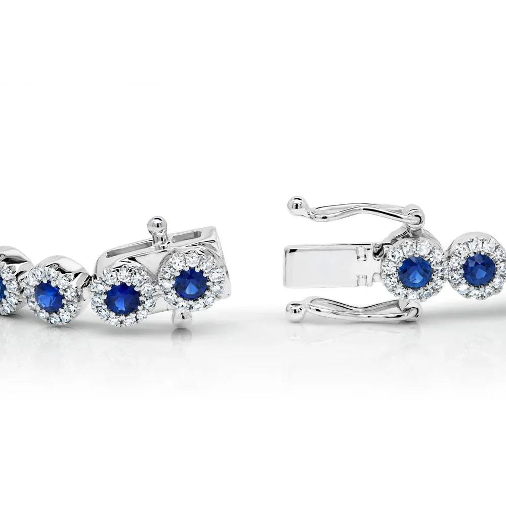 Blue Sapphire & Diamond Bracelet