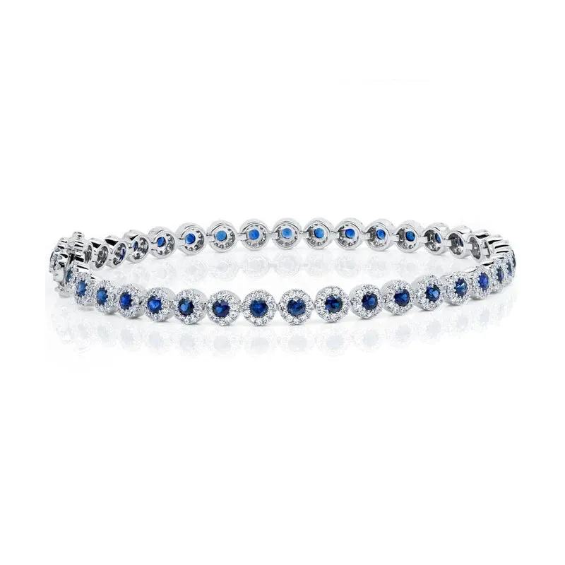 Blue Sapphire & Diamond Bracelet